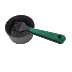 Cast Iron Sauce Pot with Basting Brush